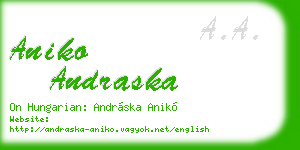 aniko andraska business card